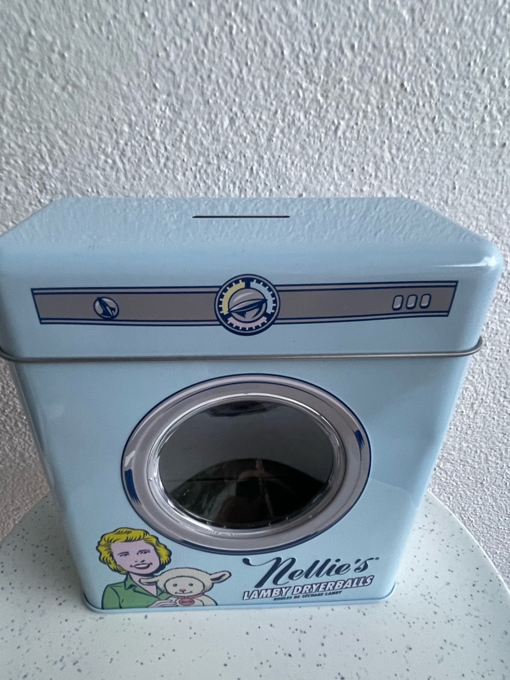 Nellie's Retro Light Blue Washing Machine Tin